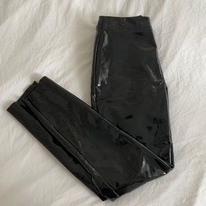 Top shop patent black leggings